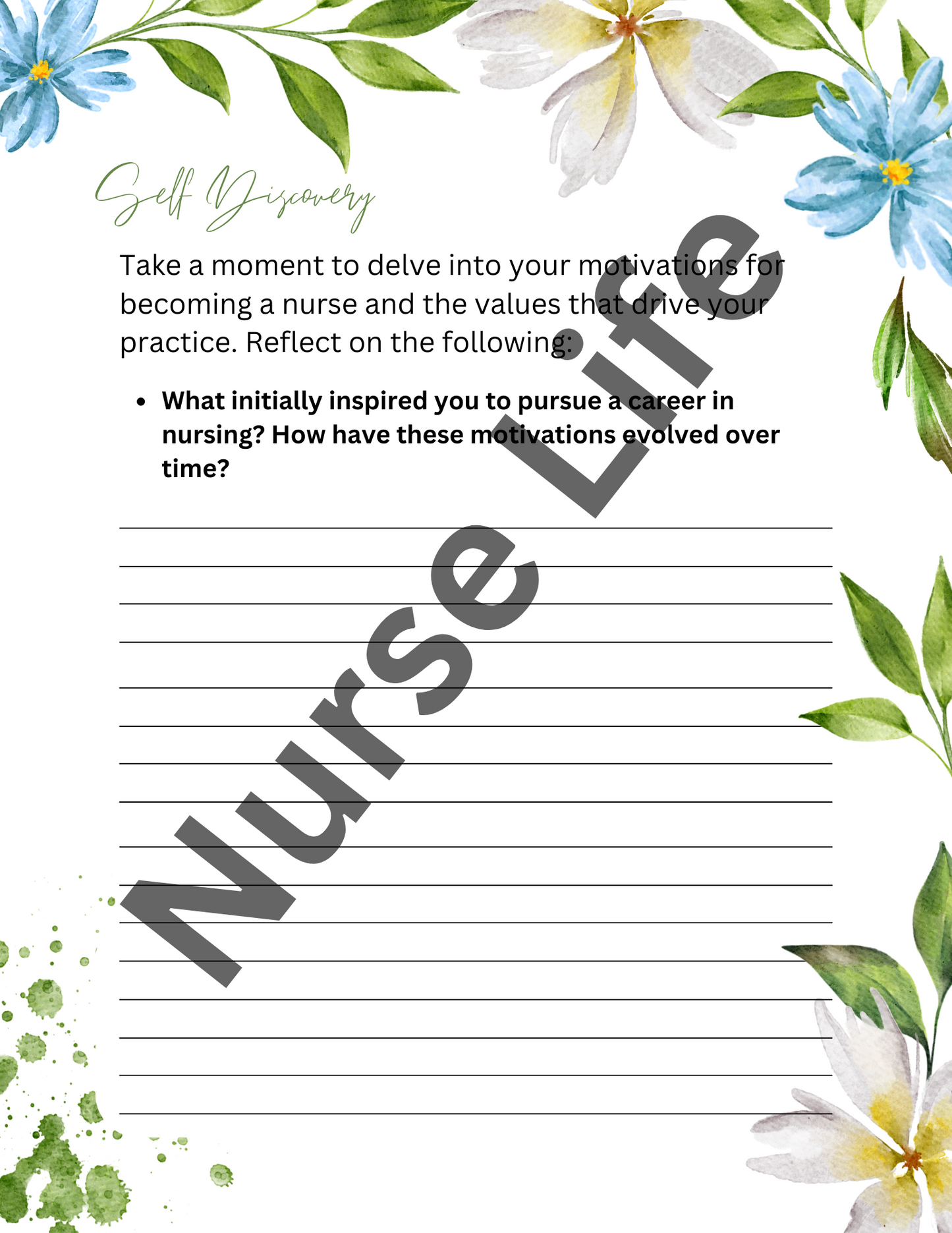 Nursing Reflections: A Guided Journal for Personal and Professional Growth