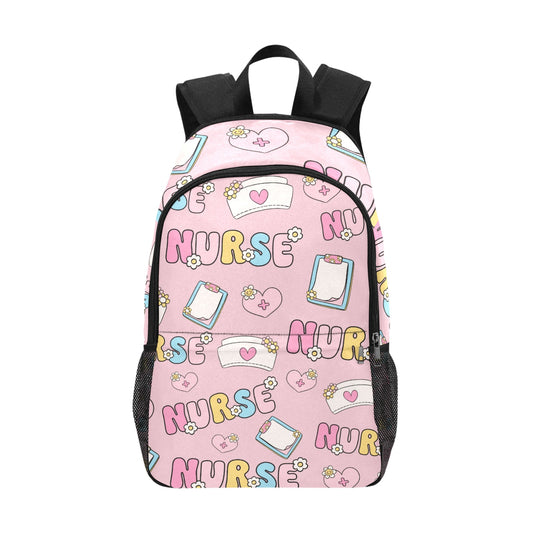 Pink Nurse Cartoon Backpack