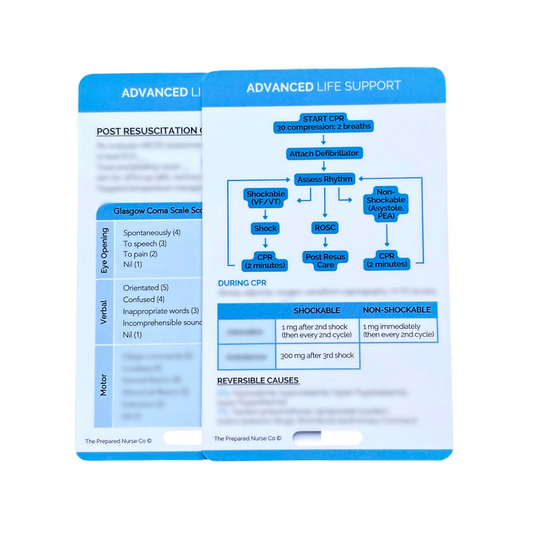 Nursing Reference Card - Advanced Life Support