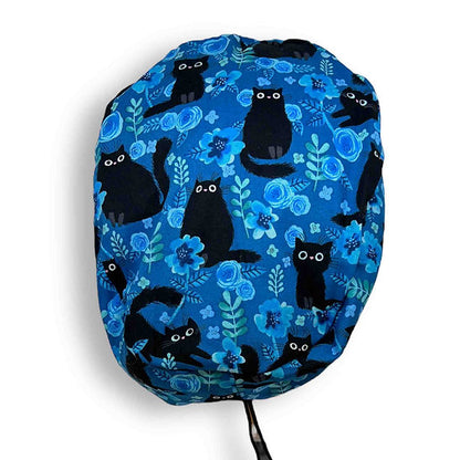 Black Cat Scrub Cap