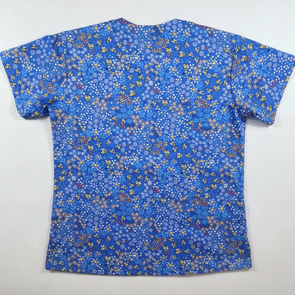 Blue Bees Scrub Top