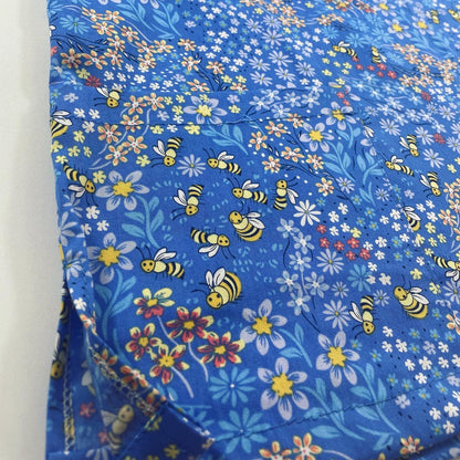 Blue Bees Scrub Top