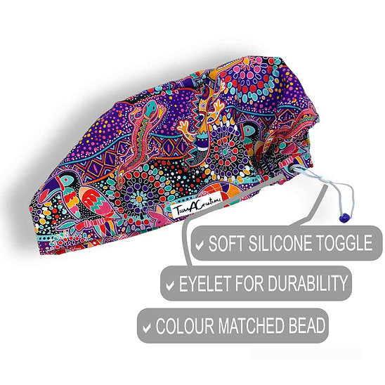 Bright Dreamtime Scrub Cap