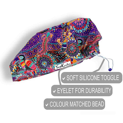 Bright Dreamtime Scrub Cap