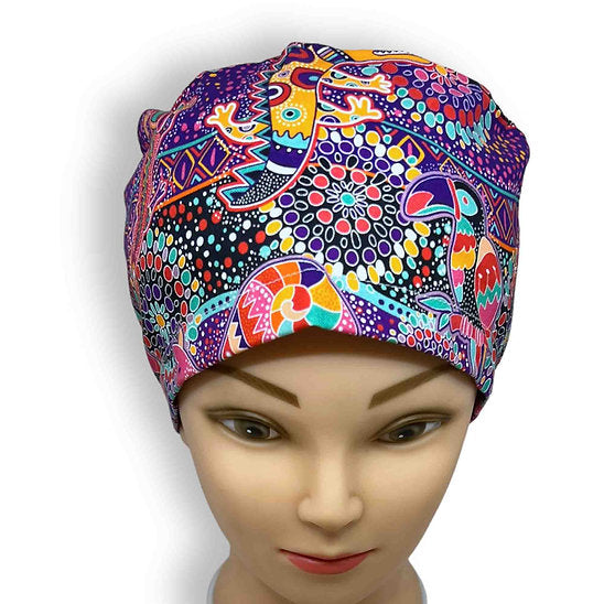 Bright Dreamtime Scrub Cap