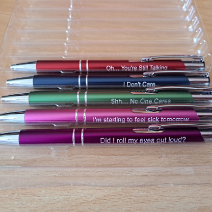 Sarcastic Pen Set - Burnt Out