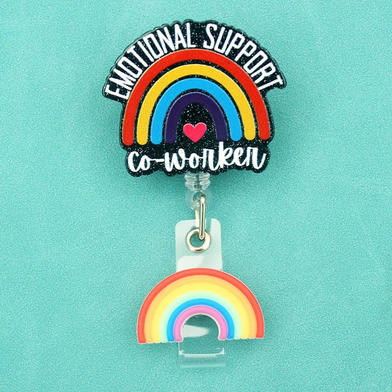 Emotional Support Co-Worker Badge Reel