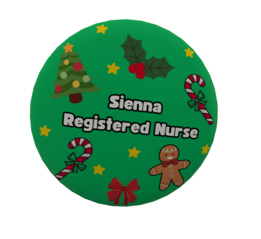 Christmas Name Badge - Circle