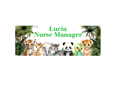 Jungle Animal Name Badge