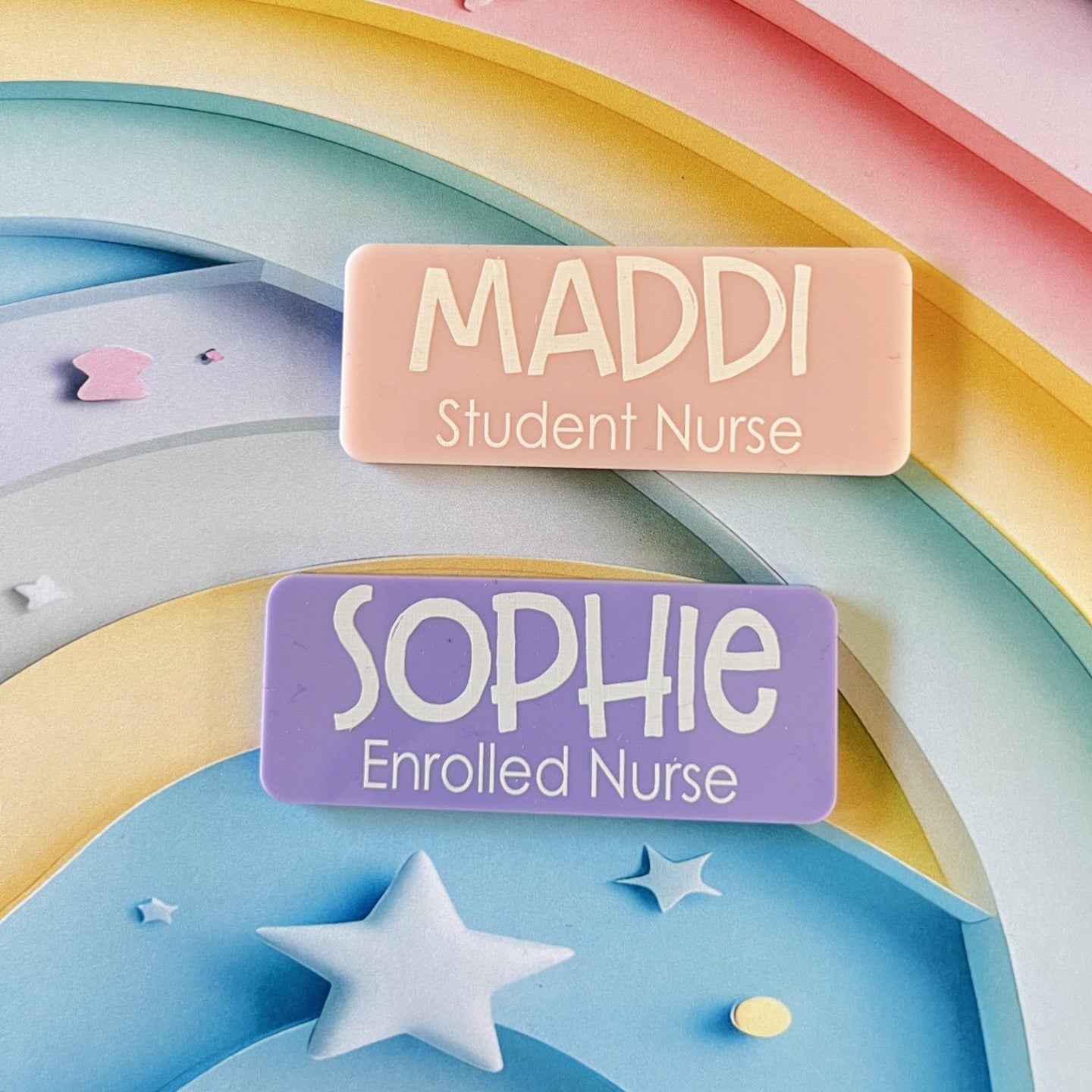 Acrylic Name Badge - Fun Printed