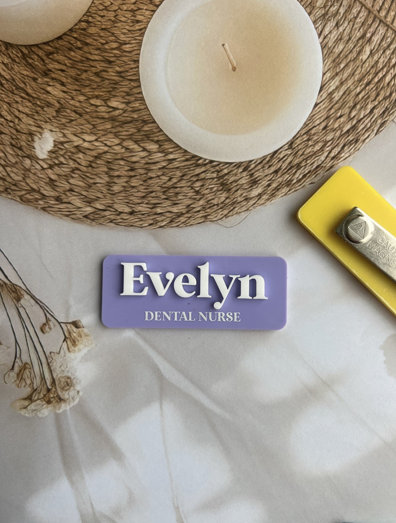 Acrylic Name Badge - Modern Rectangle