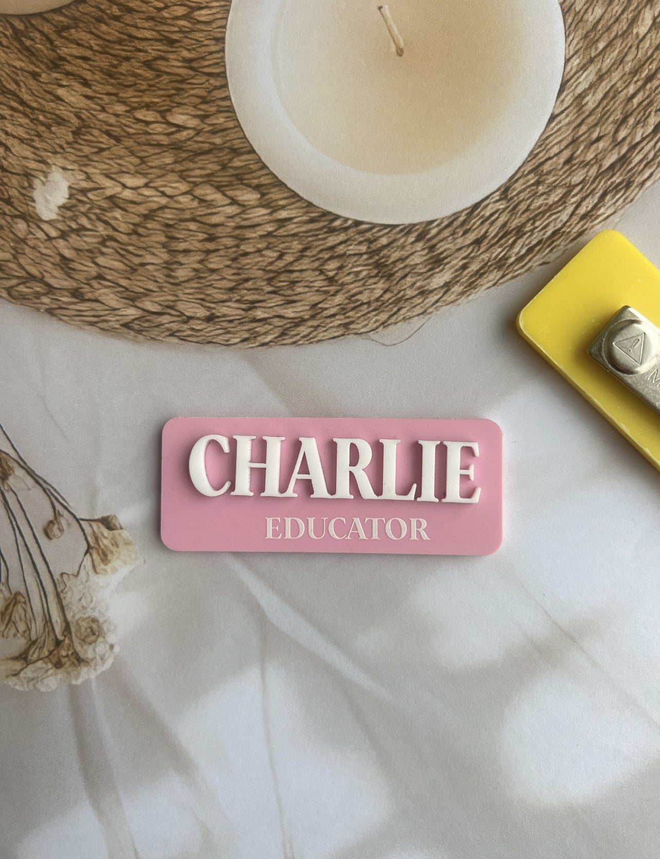 Acrylic Name Badge - Modern Rectangle