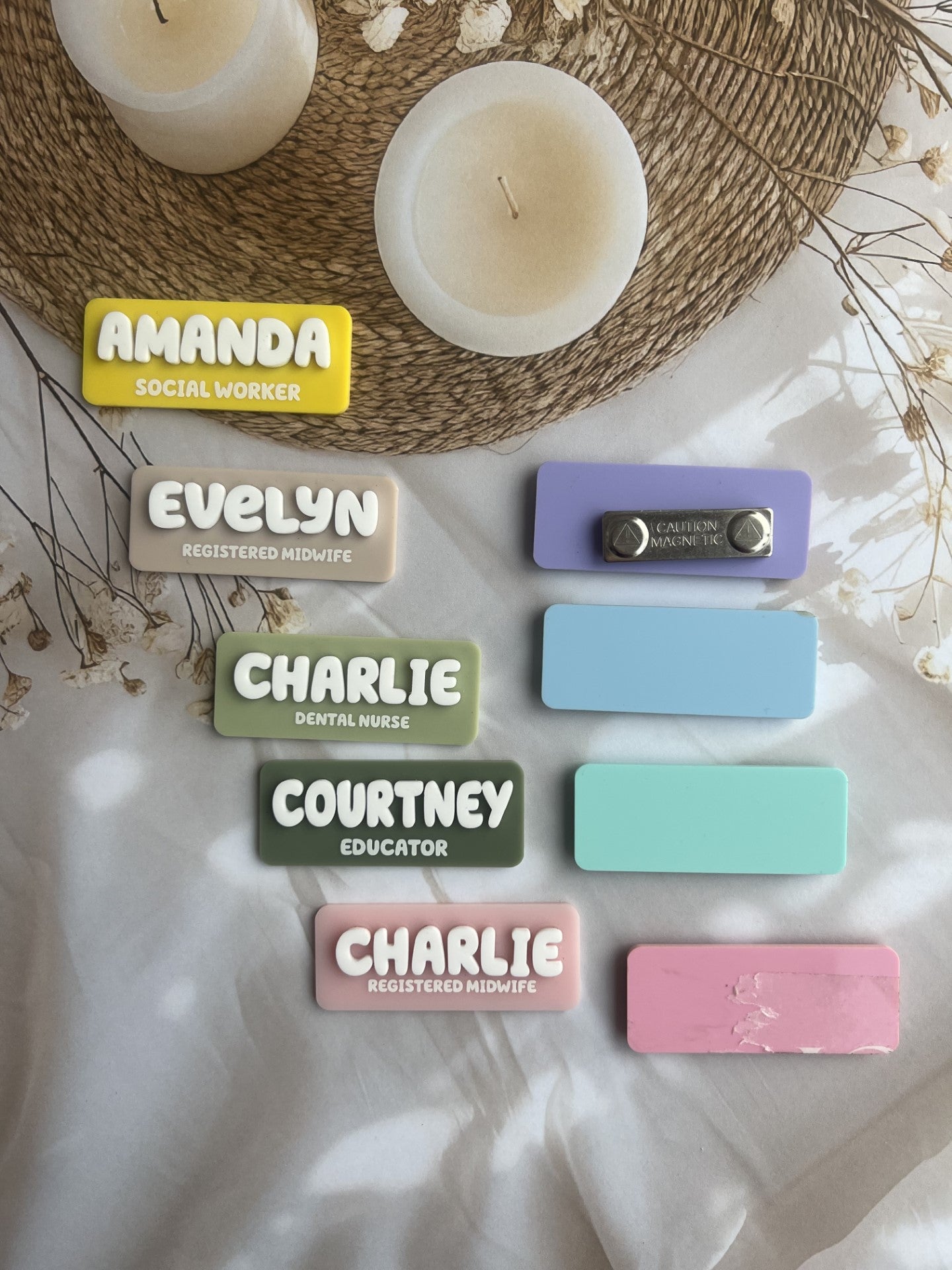 Acrylic Name Badge - Wavy Rectangle