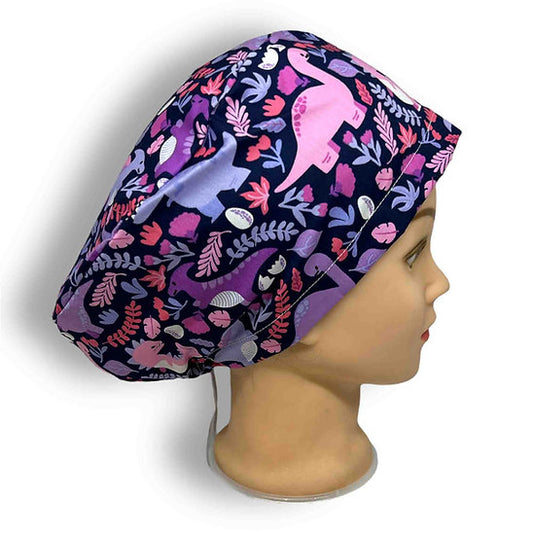 Pink Dinosaur Scrub Cap