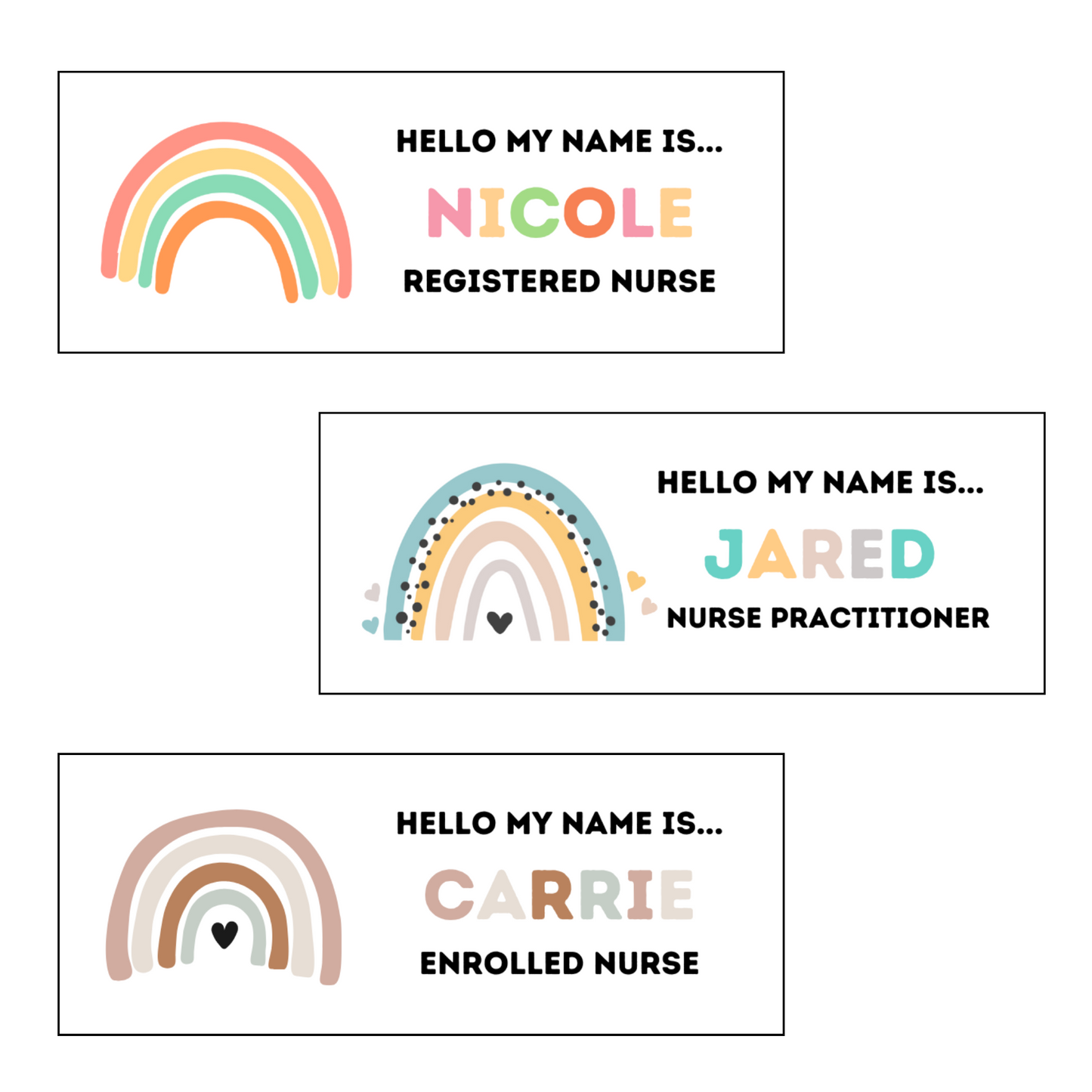 Rainbow Name Badge