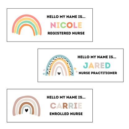 Rainbow Name Badge