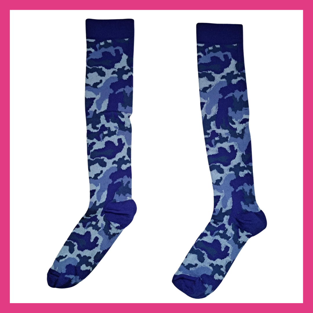 Fun Compression Socks - Blue Army