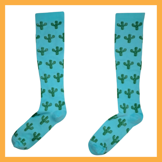 Fun Compression Socks - Cactus