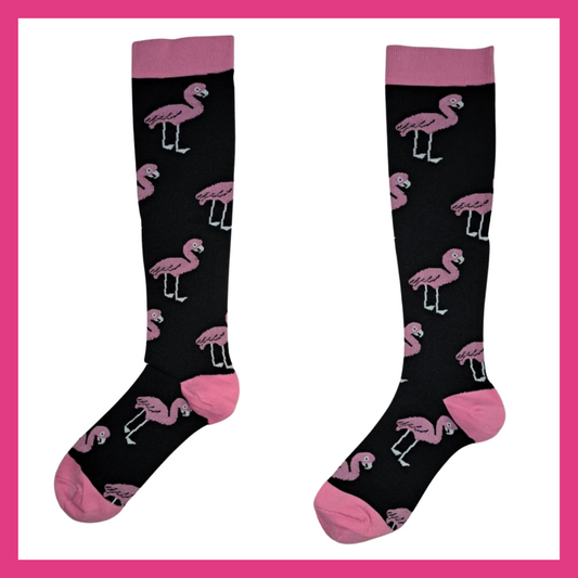 Fun Compression Socks - Flamingo