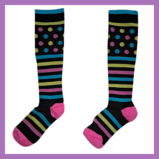 Fun Compression Socks - Spots & Stripes