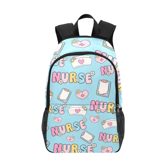 Blue Nurse Cartoon Backpack