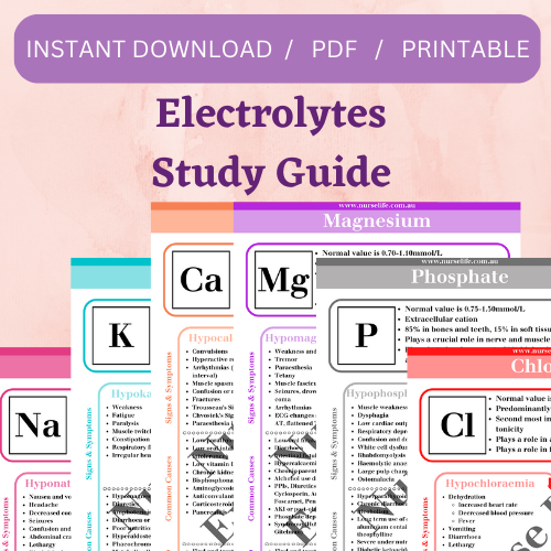 Study Guide - Electrolytes
