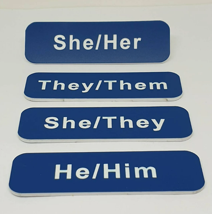 Engraved Pronoun Badge