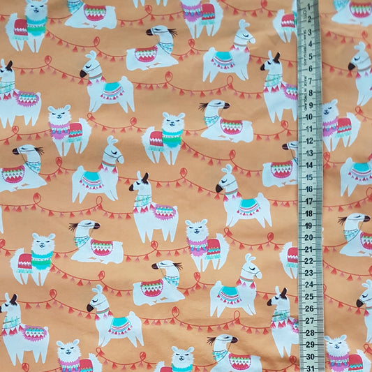 Orange Llama Scrub Top