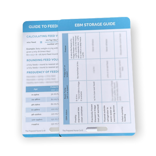 Midwifery Reference Card - EBM Storage and Feeding Schedules