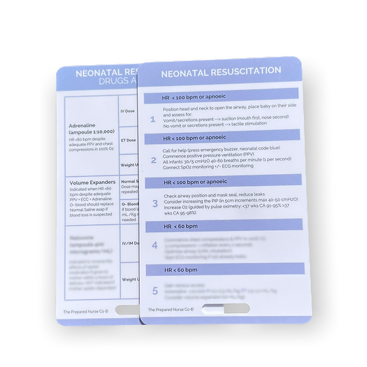 Midwifery Reference Card - Neonatal Resuscitation