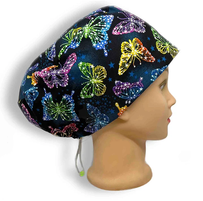 Rainbow Butterfly Scrub Cap