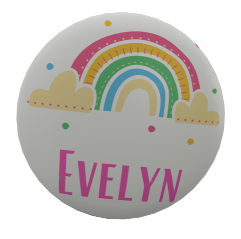 Light Rainbow Name Badge